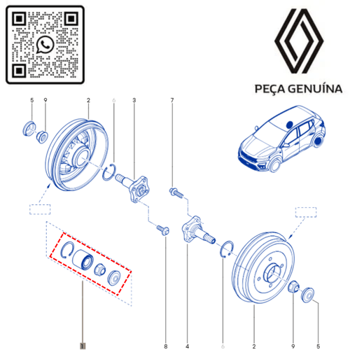 RN 06852R 432106852R ROLAMENTO DE RODA TRAS. KARDIAN 2